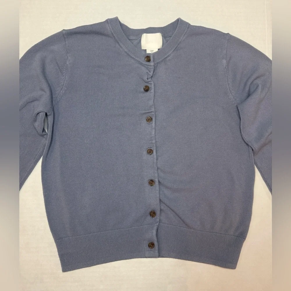 H&M Fine Knit Cardigan Light Dusty Blue Soft Viscose Blend Size S - Picture 4 of 16